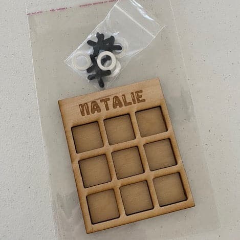 Tic Tac Toe Wooden Board. Wooden Kids Game. Personalized Travel Tic Tac Toe Game. - C & A Engraving and Gifts