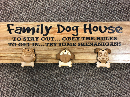 Family Dog House Wooden Sign - C & A Engraving and Gifts