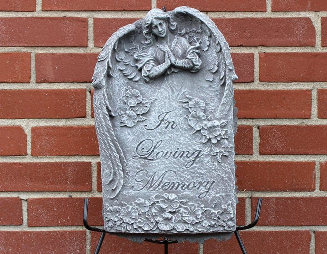 Memorial Plaque In Loving Memory with Angel. - C & A Engraving and Gifts