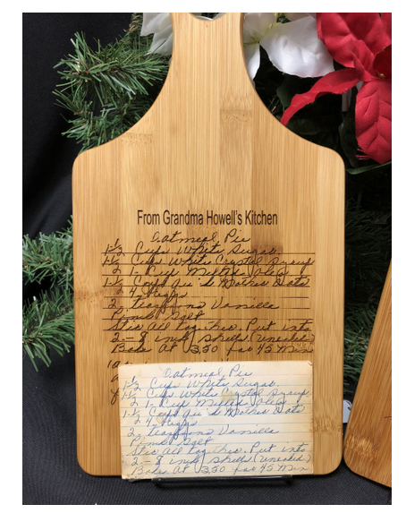 Photo Engraved Recipe Cutting Board. - C & A Engraving and Gifts