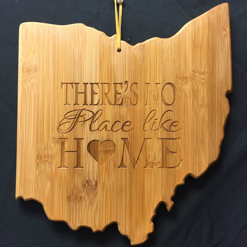 Ohio State Shape Cutting Board. Engraved Realtor Gift. - C & A Engraving and Gifts