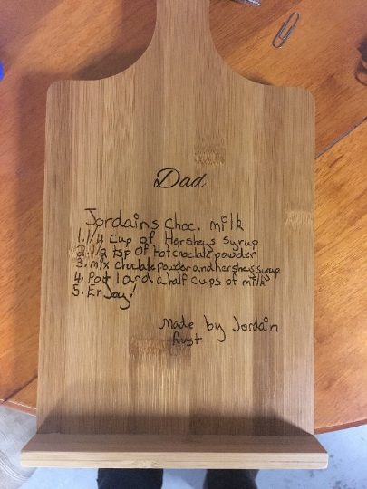 Photo Engraved Recipe Cutting Board. - C & A Engraving and Gifts