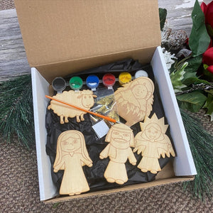 Christmas Nativity Magnet Paint Kit for Kids. Painted Christmas Magnets. - C & A Engraving and Gifts