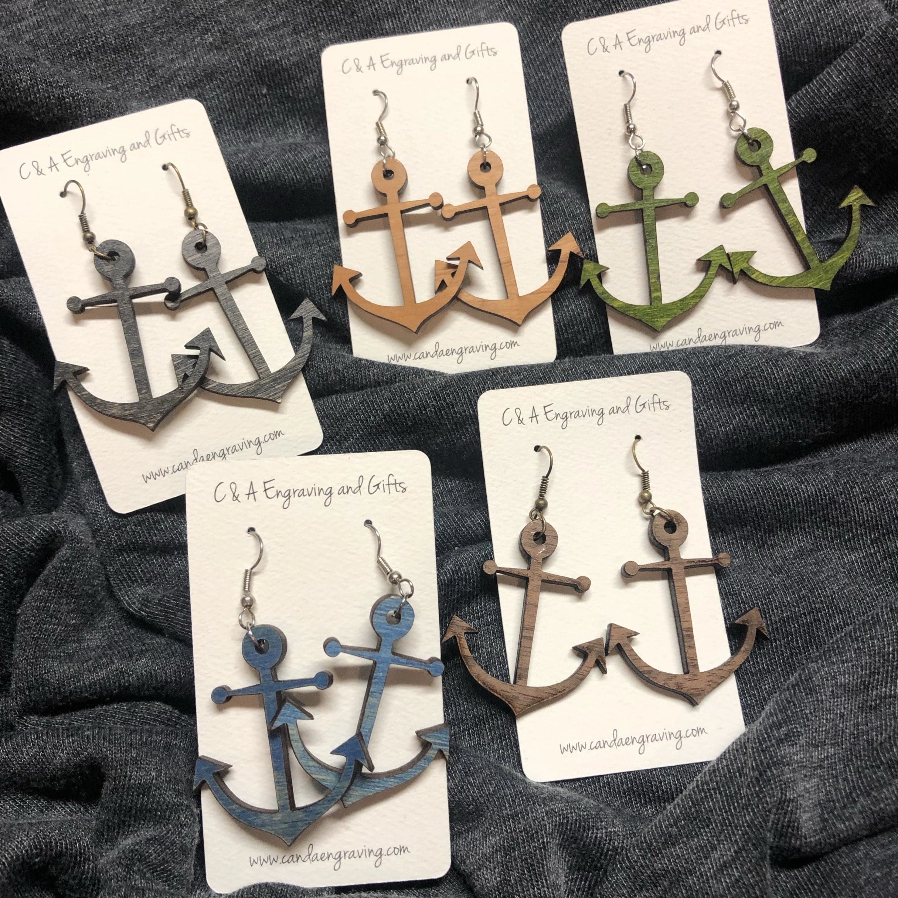 Anchor hot sale dangle earrings