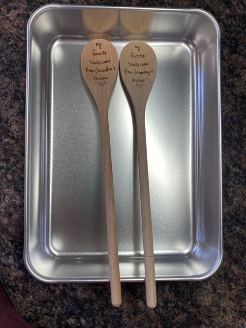 Grandma Wooden Engraved Beechwood Spoon. Grammy’s Kitchen Beechwood Spoon. - C & A Engraving and Gifts