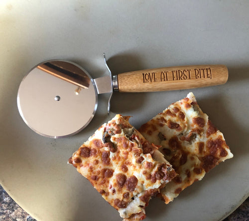 Engraved Wooden Pizza Cutter. Personalized Pizza Cutter. - C & A Engraving and Gifts