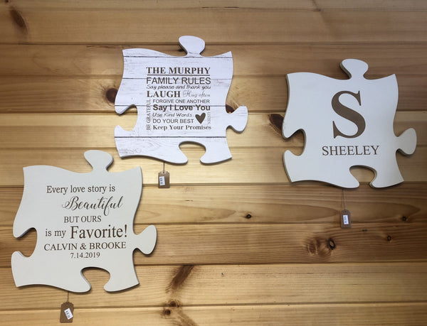 Personalized Puzzle Wall Decor. - C & A Engraving and Gifts