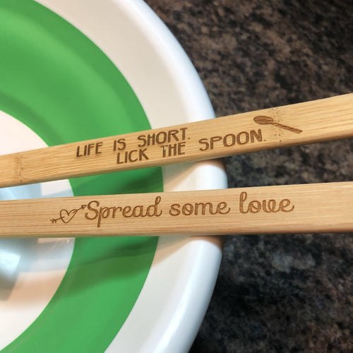 Spatula Engraved. Life Is Short Lick The Spoon. Spread Some Love. - C & A Engraving and Gifts