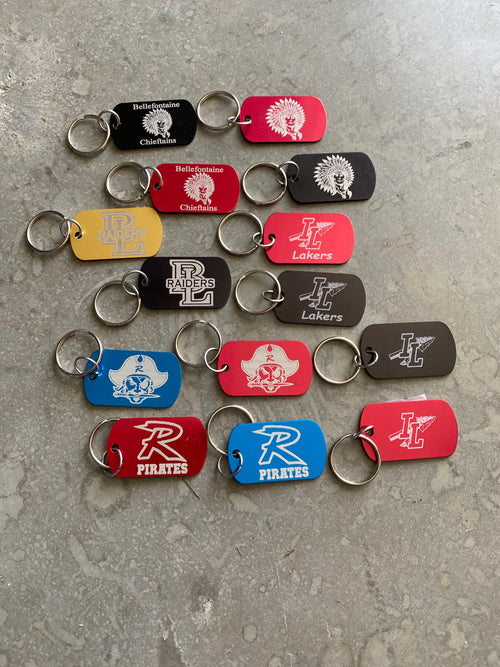 Local School Key Chains. Birthday Gift. Logan County School Key Chain. - C & A Engraving and Gifts