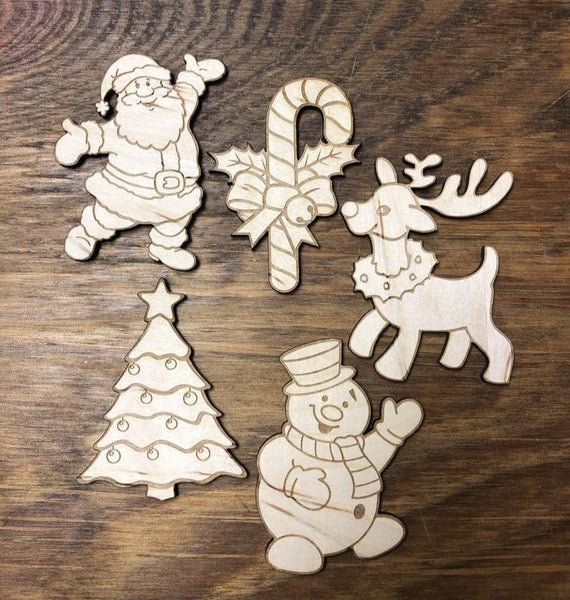 Kids DIY Christmas Magnet Kit. Painted Christmas Magnets. - C & A Engraving and Gifts