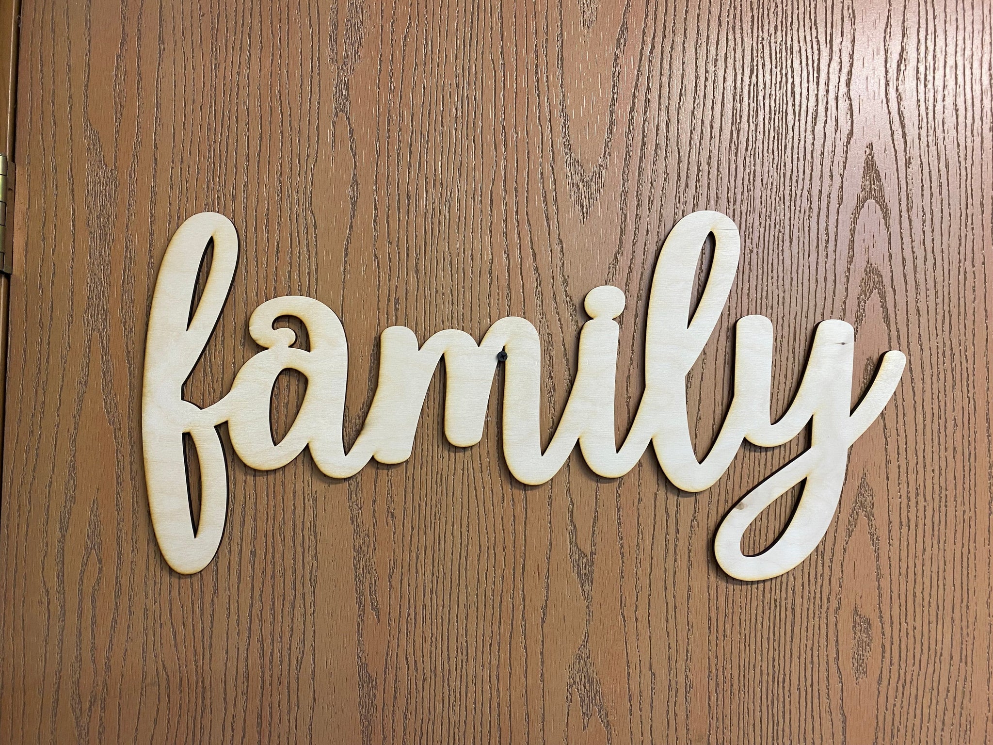 Family Word Sign. Family Wall Decor. - C & A Engraving and Gifts