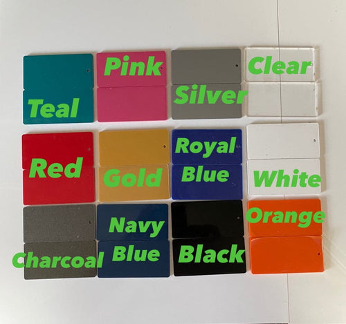 25 Acrylic Solid or Glitter Rectangle Blanks With Holes or Without. Keychain Blanks. Lanyard Blanks. Craft Blanks for Vinyl. - C & A Engraving and Gifts