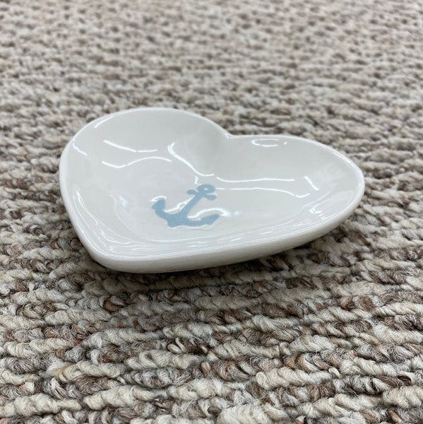 Anchor Heart Trinket Dish - C & A Engraving and Gifts