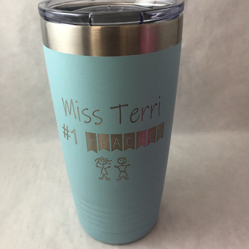 Teacher Appreciation Tumbler. #1 Teacher Cup. - C & A Engraving and Gifts