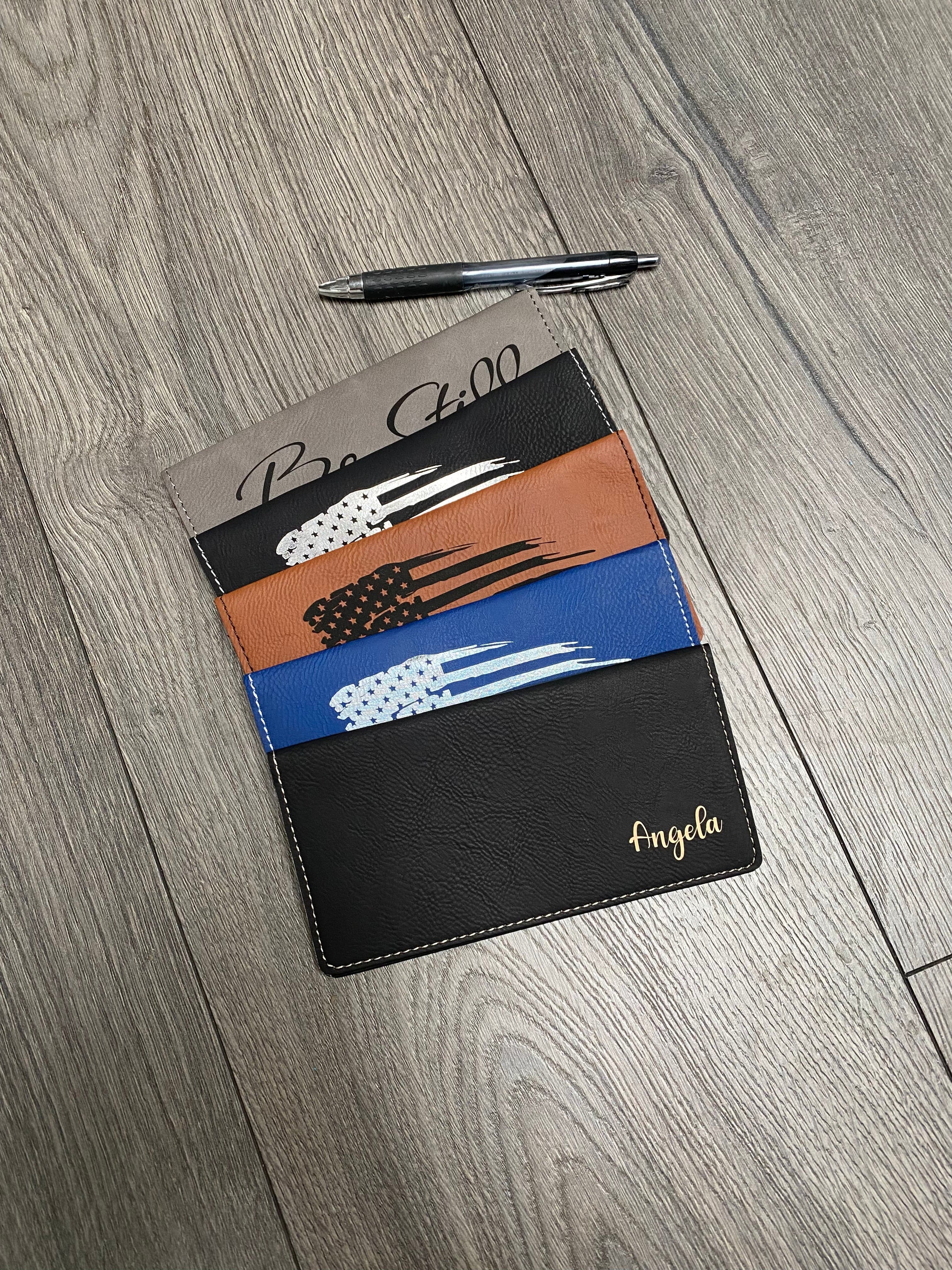 Personalized Checkbook Cover. Engraved Leatherette Checkbook. Military ...