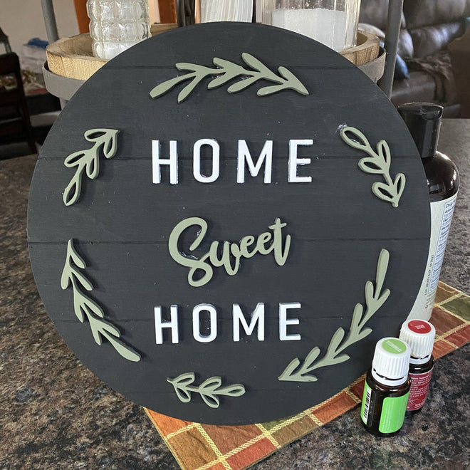 Home Sweet Home Blank Wood Shiplap Sign. 10 Inch Unfinished Round 3D Sign. Paint It Yourself. - C & A Engraving and Gifts