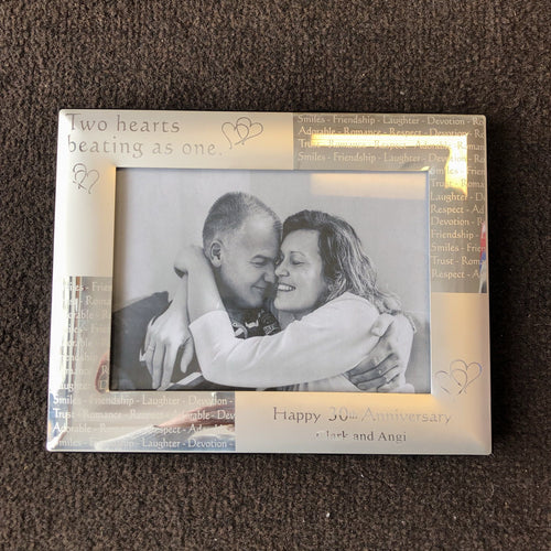 Wedding Anniversary Photo Frame. Anniversary Picture Frame. - C & A Engraving and Gifts