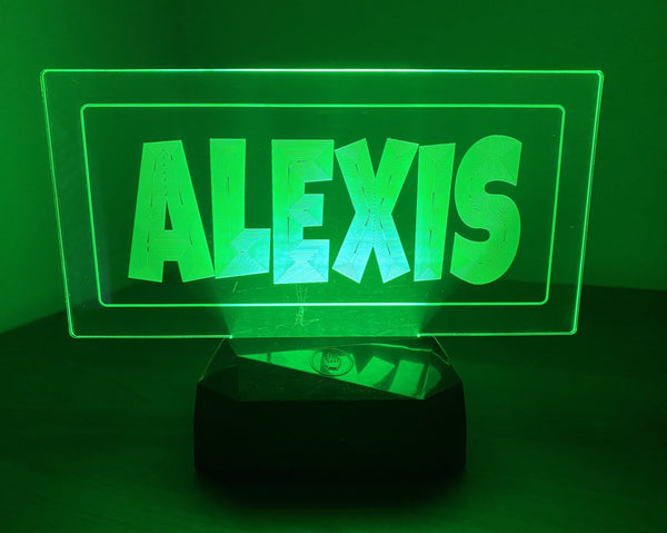 Personalized Acrylic LED Light with Remote. Light Up Name Lights. - C & A Engraving and Gifts