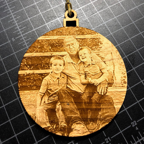 Photo Engraved Wooden Ornament. Pet Ornament. In Memory of Ornament. - C & A Engraving and Gifts