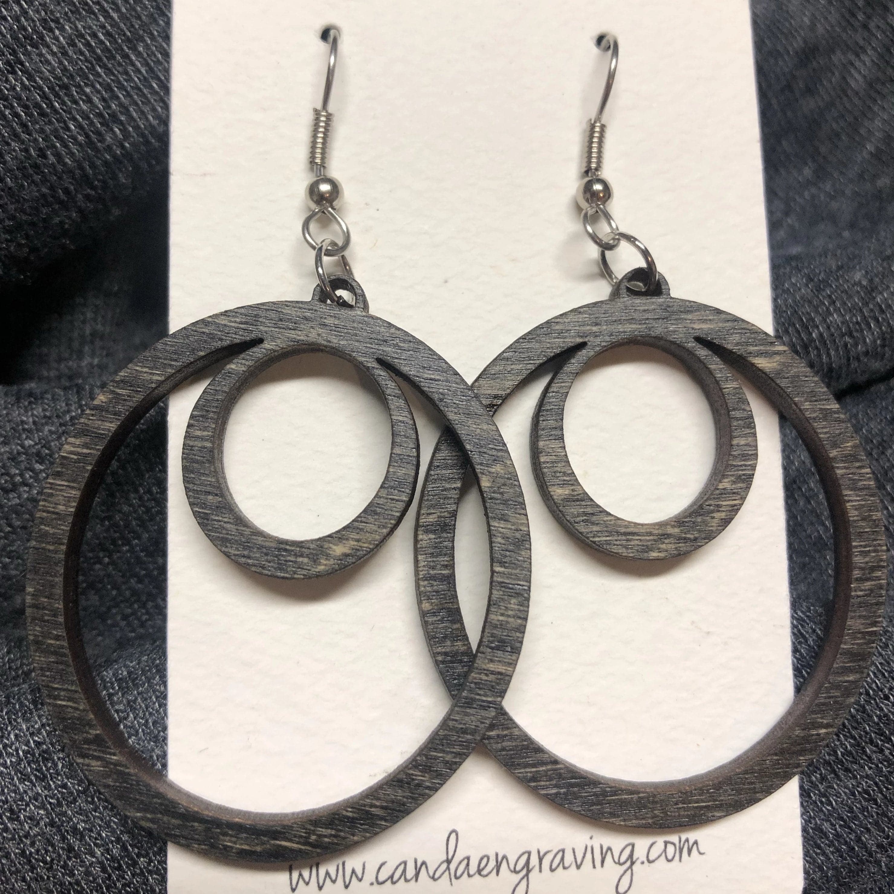 Amazon.com: Sterling Silver Laser Cut Glitter Infused Medium Endless Hoop  Earrings Length 41mm: Clothing, Shoes & Jewelry