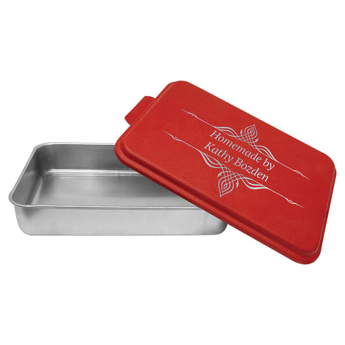 Personalized Aluminum Baking Pan with Lid. Engraved Cake Pan. Grandma Baking Pan. - C & A Engraving and Gifts
