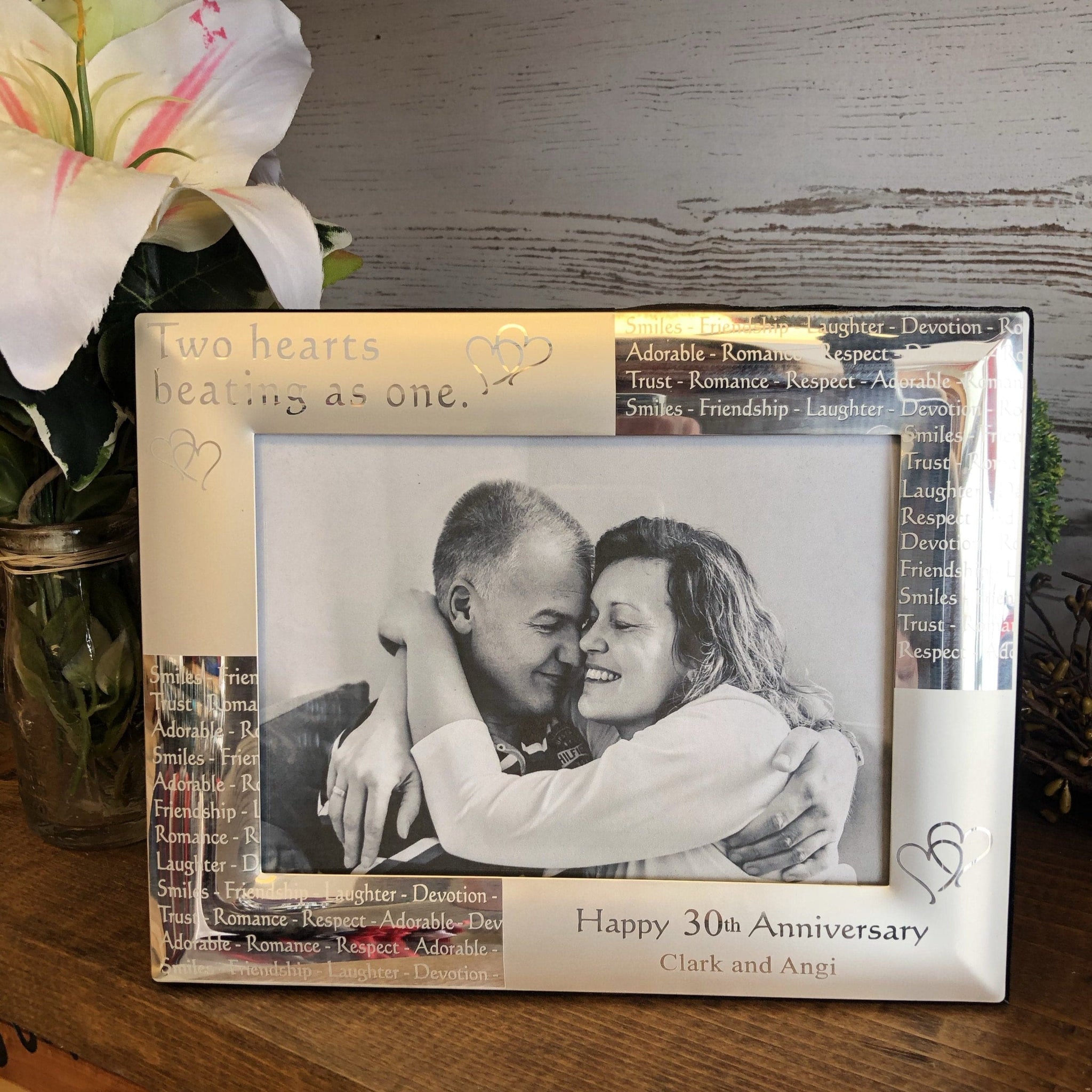 Wedding Anniversary Photo Frame. Anniversary Picture Frame. - C & A Engraving and Gifts