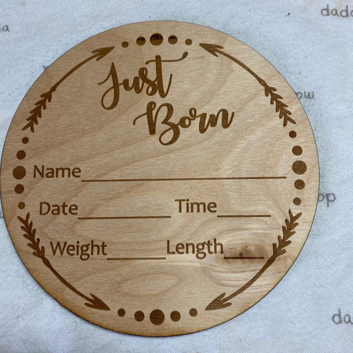 Wooden Birth Announcement Sign. Baby Stats Wooden Sign. Newborn Announcement Sign. - C & A Engraving and Gifts