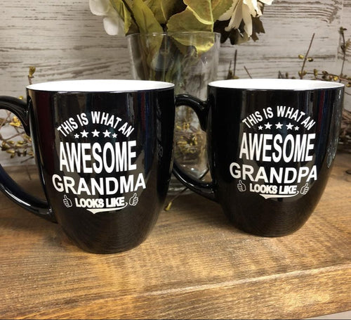 Awesome Grandpa and Grandma Coffee Mug. - C & A Engraving and Gifts