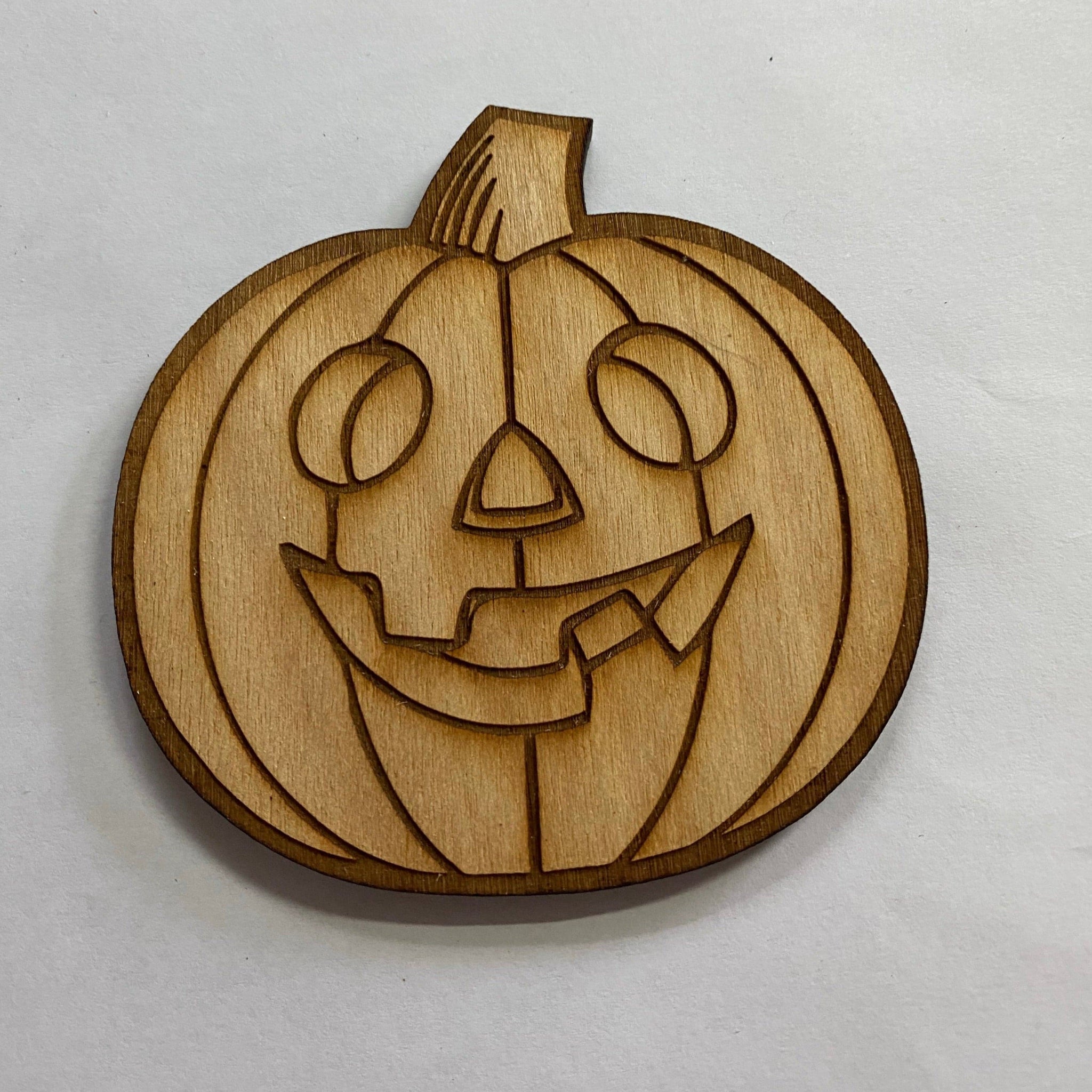 Kid Craft. Wooden Pumpkin Cut Out. Halloween Wooden Blank. Unfinished Wood Blanks. - C & A Engraving and Gifts