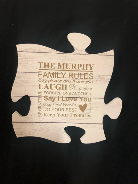 Personalized Puzzle Wall Decor. - C & A Engraving and Gifts