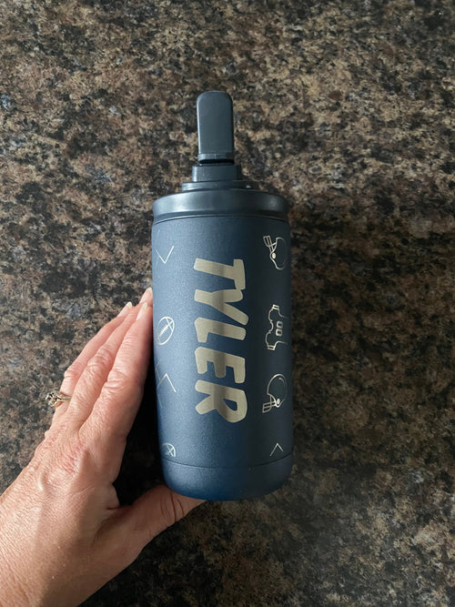 Sports Tumbler Water Bottle. Kids Personalized Water Bottle. Engraved Tumbler for Kids. - C & A Engraving and Gifts