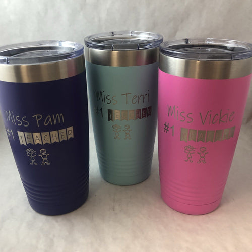 Teacher Appreciation Tumbler. #1 Teacher Cup. - C & A Engraving and Gifts