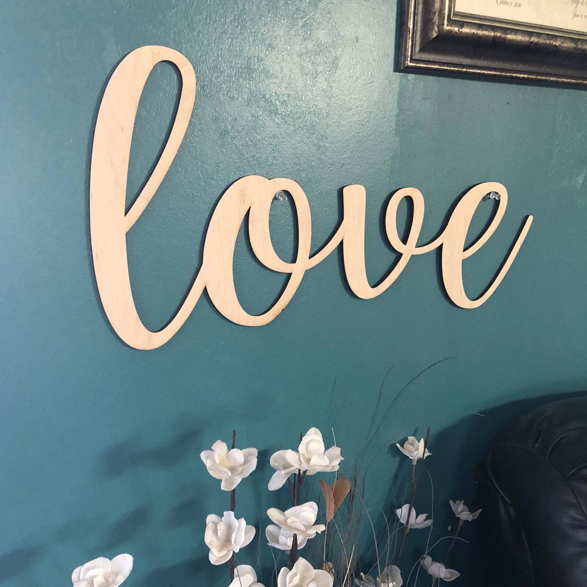 Love Words. Love Wall Decor. Wood Word Cut Out. Wooden Love Cut Out. Love Sign. - C & A Engraving and Gifts