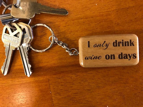 Keychain for Wine Drinkers - C & A Engraving and Gifts