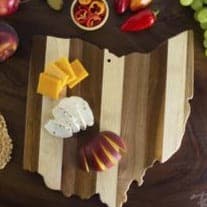 Ohio State Shape Shiplap Cutting Board. Engraved Realtor Gift. Home Sweet Home. - C & A Engraving and Gifts