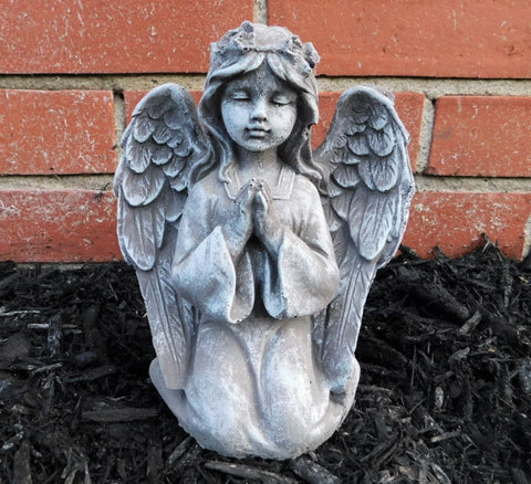 Memorial Small Concrete Angel. - C & A Engraving and Gifts